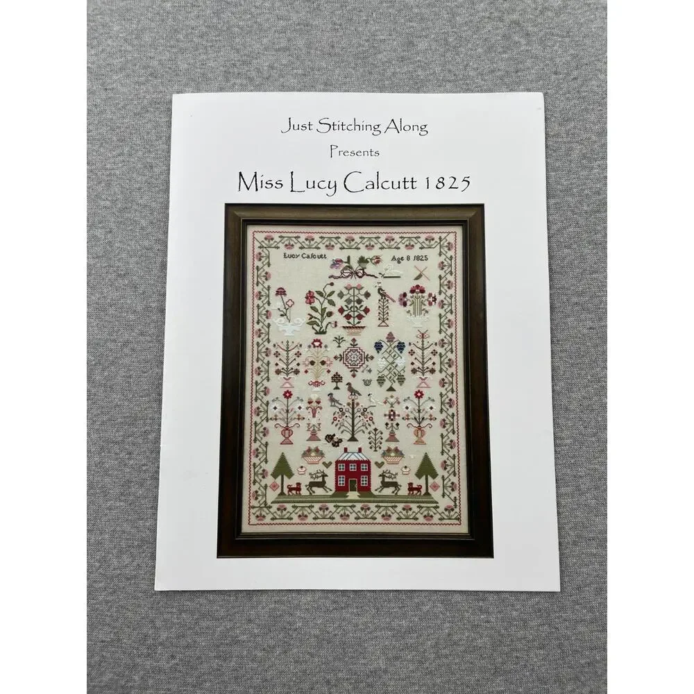 Lot of 2 Miss Lucy Calcutt 1825 / 1826 Cross Stitch Charts Just Stitching Along